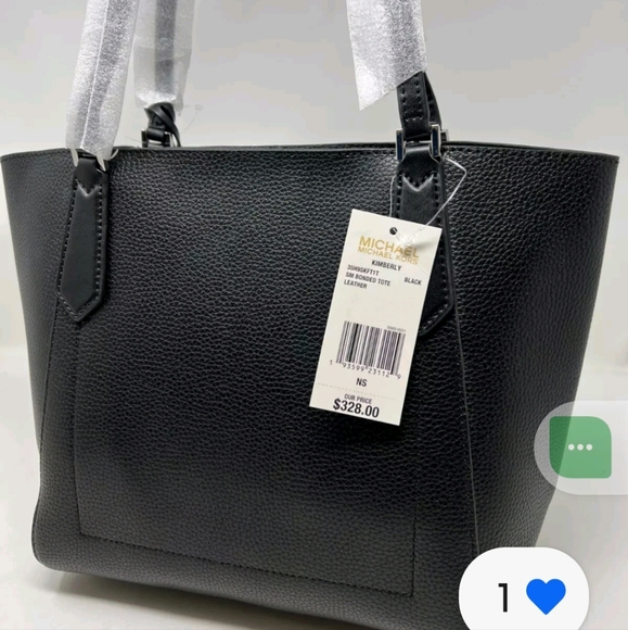 MICHAEL KORS KIMBERLY SM BONDED TOTE BLACK - Picture 2 of 9